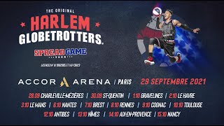 Harlem Globetrotters  “Spread Game Tour”  le 29 septembre 2021 à l’Accor Arena et en tournée [upl. by Atelahs]