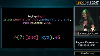 CppCon 2017 Hana Dusikova “Regular Expressions Redefined in C” [upl. by Zabrina497]