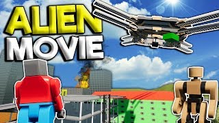 LEGO CITY VS ALIEN INVASION MOVIE  Brick Rigs Gameplay Roleplay  Lego Alien Movie [upl. by Analaf996]