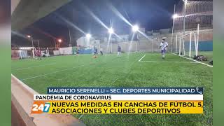 GS  NUEVAS MEDIDAS EN CANCHAS DE FÚTBOL 5 ASOCIACIONES Y CLUBES DEPORTIVOS  SERENELLI  090621 [upl. by Auahsoj]