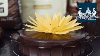 How to decorate chocolate cakes and Entremets with chocolate flowers [upl. by Nnaeoj]