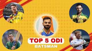 TOP 5 ODI BATSMAN  ICC RANKING 2024 [upl. by Rowena]