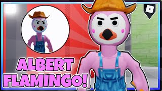 How To Get “ALBERT FLAMINGO” BADGE  FLAMINGO SKINMORPH in PIGGY BOOK 2 ROLEPLAY  ROBLOX [upl. by Iveson449]