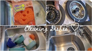 Silent Dishwashing Vlog Using the Joie Sink Strainer amp Scrub Daddy Puppy 🧽✨ [upl. by Darb]