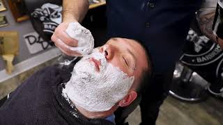 The Perfect Shave with a Straight Razor ASMR No Music No Talking [upl. by Aratak]