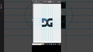 DG Letter logo design in adobe illustrator tutorial logo illustrator grid shorts [upl. by Ecahc]