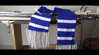 Beginner tutorial for machine knit scarf [upl. by Ob166]