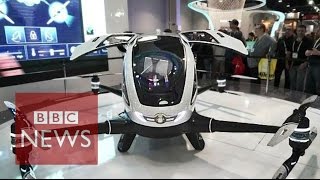 CES 2016 Pilotless drone to transport humans  BBC News [upl. by Eelarat]