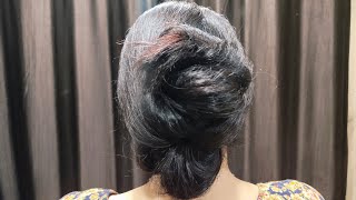 New easy hairstyle for long hair for daily use only rubber [upl. by Aikym880]