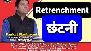 Retrenchment । छंटनी । श्रमिक विधि । Labour Law । LLB । BALLB laweasyclasses [upl. by Belac903]