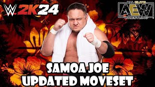 WWE 2K24 Samoa Joe Updated Moveset  Superstar Settings [upl. by Elliot]