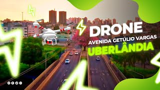 Drone na avenida Getúlio Vargas em Uberlândia [upl. by Eneleahcim]