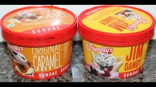 Friendly’s Ice Cream Sundae Original Caramel amp Jim Dandy Review [upl. by Sokim750]