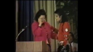 Michael Jackson at Gardner St School for Auditorium Dedication [upl. by Bullivant11]