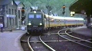 Bundesbahn Ellok 140 7428 mit Schnellzug D2509 in BetzdorfSieg  21051986 [upl. by Mrots509]