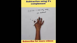 subtraction using 2s Complement [upl. by Parris]