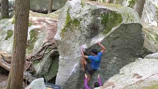 Squamish Bouldering Practical Horseman V4 [upl. by Etnelav]