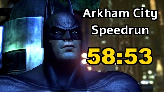 Batman Arkham City Speedrun Any in 5853 obsolete [upl. by Errick701]