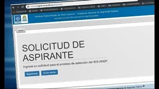 Obtén tu solicitud en linea para ingresar a la ANSP [upl. by Idyak]