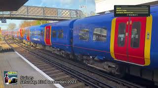 Trains at Staines 231223 Part 3 4K [upl. by Lleval]