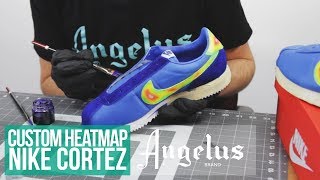 DIY HeatMap Nike Cortez  Custom Shoes  Angelus Paints [upl. by Bryan832]