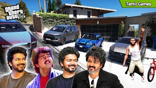 Collecting THALAPATHY Vijay CARS in GTA 5  Tamil Games [upl. by Nnairet488]