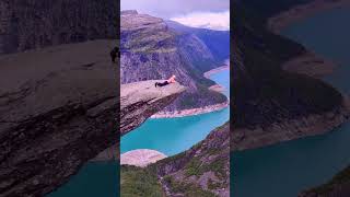 📍 Trolltunga Cliff Norway norway travel beautiful amazing scenery short [upl. by Minerva]