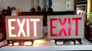 Prescolite Exit Signs Incandescent vs Fluorescent [upl. by Padegs]