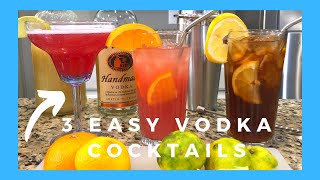 Vodka Cocktails  3 x Vodka Recipes in 3 Minutes Lockdown 2020 [upl. by Eldred]