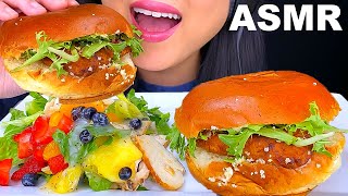 ASMR CHICKEN SANDWICH amp SUMMER FRUIT SALAD PANERA BREAD EATING SOUNDS ASMR Phan [upl. by Bollinger]