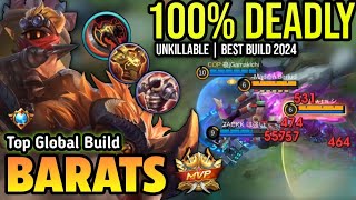 BARATS BEST BUILD 2024  TOP GLOBAL BARATS GAMEPLAY  MOBILE LEGENDS✓ [upl. by Penrod]