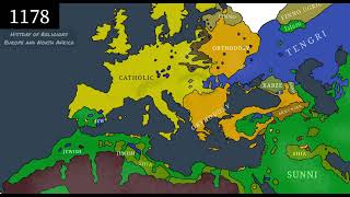 History of religions in Europe every years [upl. by Ynabla424]