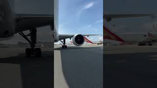 B777 300ER Ge90 engine startup aviation airport aviationlovers [upl. by Nickles]