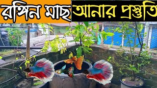 বাড়িতে পরে থাকা মাটির মটকি দিয়ে তৈরি করলাম রঙ্গিন মাছের ঘর  SojibampPets [upl. by Ahcurb57]