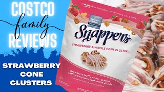 Strawberry Waffle Cone Cluster by Edward Marc  Costco Food Review [upl. by Panaggio]