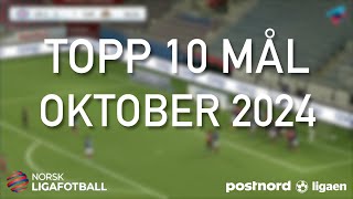 Topp 10 mål fra oktober  PostNordligaen [upl. by Osi484]