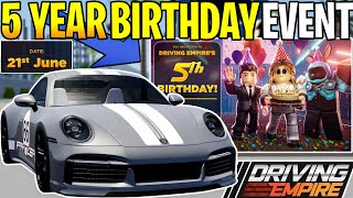 Driving Empire Will Be Having a 5TH YEAR BIRTHDAY Celebration Event CONFIRMED [upl. by Trueblood]