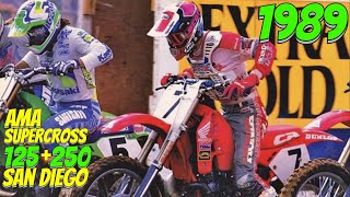 1989 SUPERCROSS  SAN DIEGO RD4  125s amp 250s [upl. by Niamreg991]