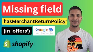 How to Fix Missing field hasMerchantReturnPolicy in offers in Shopify ✅ Shopify SEO [upl. by Nelyaw]