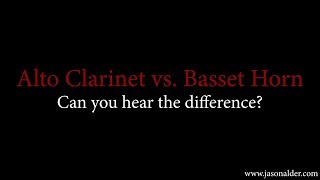 Alto Clarinet vs Basset Horn Can You Hear the Difference [upl. by Dira]