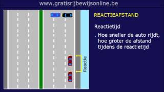 GRATIS RIJBEWIJS ONLINE 14 Rijbewijs B  STOPAFSTAND  REMWEG  REACTIEAFSTAND [upl. by Ahsel284]