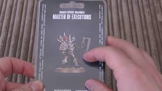 Chaos Space Marines  Master of Executions  Unboxing WH40K [upl. by Yhtorod652]