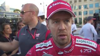 2017 Azerbaijan  PostRace Hamilton Vs Vettel Reaction [upl. by Etteloc]