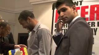 AMIR KHAN v LAMONT PETERSON REMATCH HEAD TO HEAD FOOTAGE  iFILM LONDON [upl. by Dulcia]