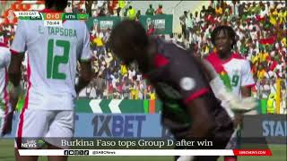 AFCON  Burkina Faso tops Group D after beating Mauritania [upl. by Nevaed]