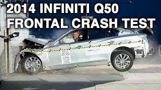 2014 Infiniti Q50  Frontal Crash Test  CrashNet1 [upl. by Ilahsiav17]