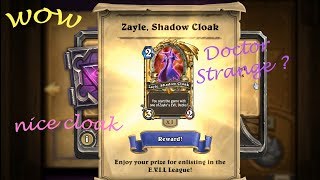 Dalaran Heist Reward Golden Zayle Deck  Hearthstone [upl. by Maice]