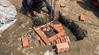 Basic Instruction On Construction And Decoration Of Gate Columns With Ceramic Tiles You Must See [upl. by Suzetta985]