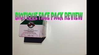 BIOTIQUE FACE PACK REVIEW GOOD OR BAD [upl. by Recor]