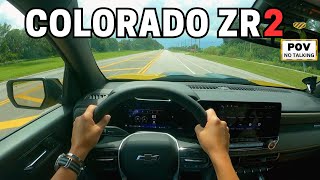 The New Chevrolet Colorado ZR2 POV  Test Driving an Off Road Pickup [upl. by Kerry]